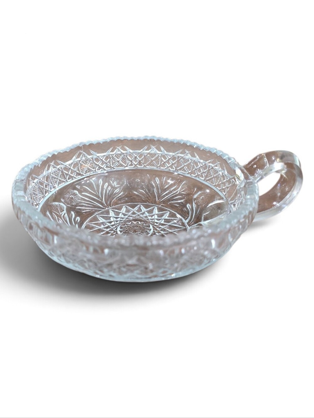 Vintage Clear Glass Nappy Bowl